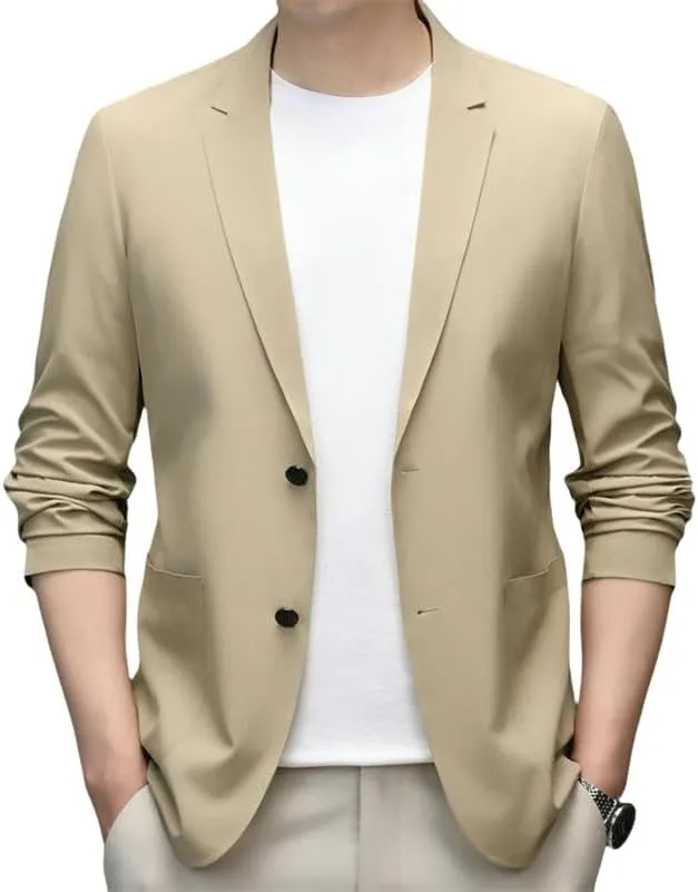 Men's Spring Seamless Casual Korean Style Blazer Jacket