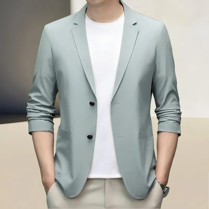 Men's Spring Seamless Casual Korean Style Blazer Jacket
