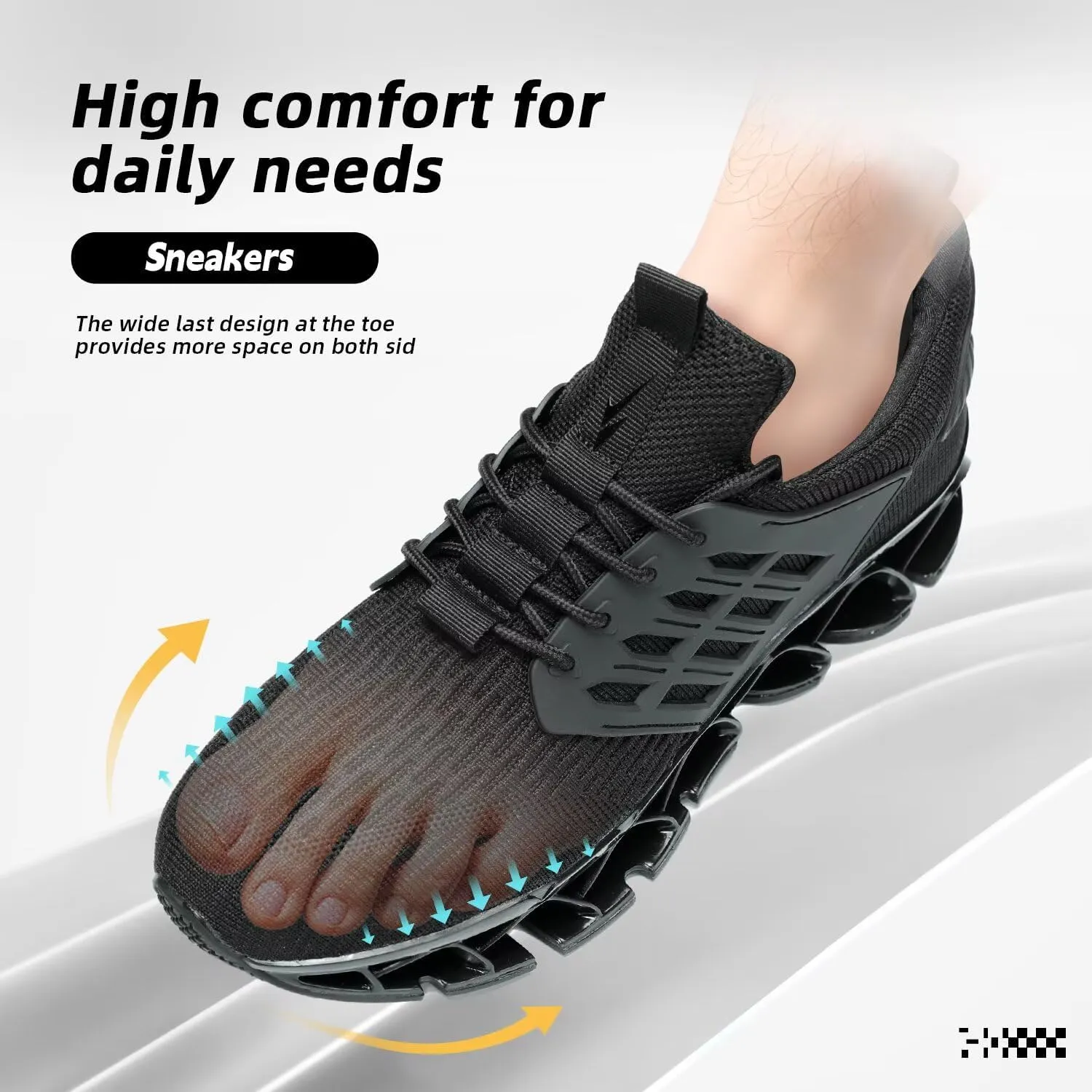 Mens Walking Shoes Slip on Blade Tennis Casual Fashion Trail Running Sneakers Comfort Non Slip Work Sport Athletic Trainers