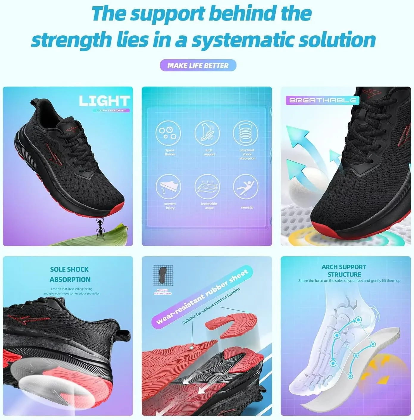 Men's Wide Toe Walking Shoes Casual Trail Running Sneakers Cross-Trainer Tennis Non Slip Athletic Gym Workout Soft Sole