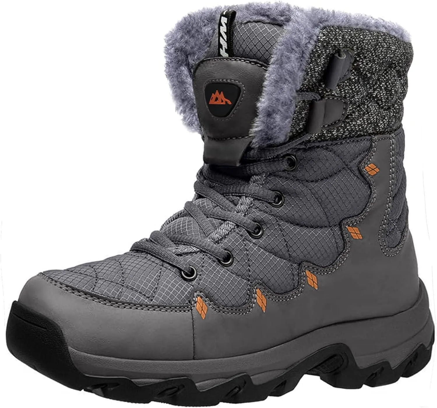 Men's Winter Snow Boots Water Resistant Non Slip Warm Outdoor Lightweight Comfortable Durable 7.1 IN Height Hiking Shoes