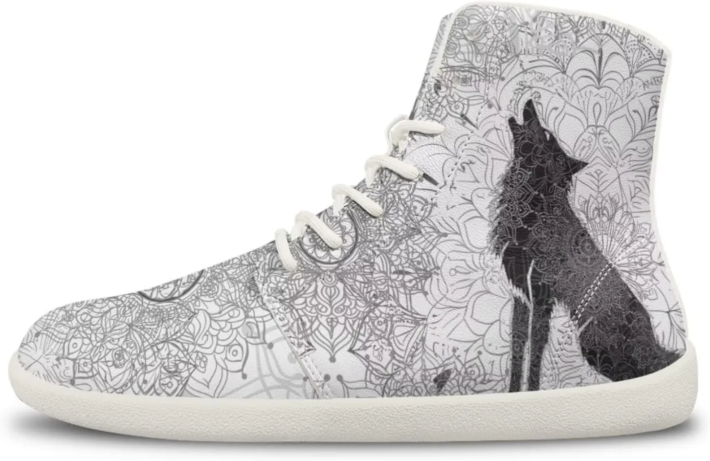 Men's Wolf Running Shoes Slip On Business Sneakers High Top Walking Gym Tennis Athletic Shoes