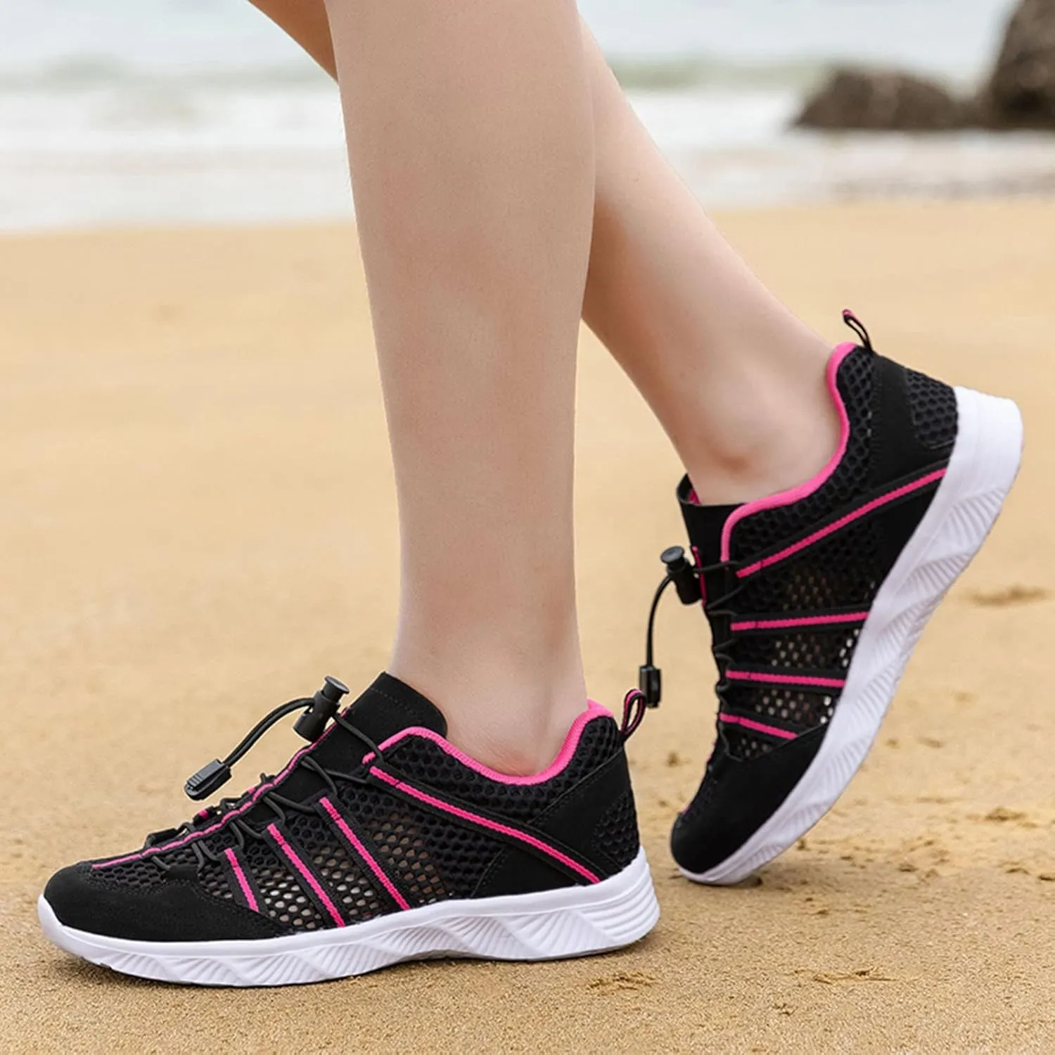Mens Womens Quick Dry Water Shoes Barefoot Aqua Beach Swim Pool Shoes Non Slip Outdoor Sports Hiking Surf Yoga Lightweight Footwear