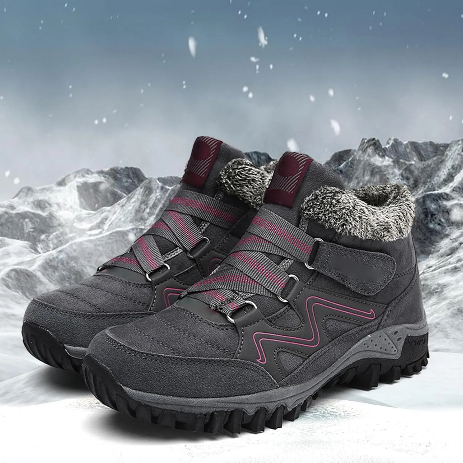 Mens Work Boots Waterproof Hiking Sneakers Shoes with Hook Loop Women's Safety Toe Shoes Comfortable Waterproof Outdoor Shoes Lightweight Hike Grounded Footwear