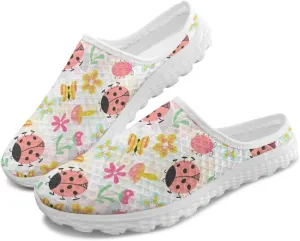 Mesh Flats Water Shoes for Women Slip On Barefoot Aque Shoes Womens Mules for Summer Quick Dry Casual Walking Flats
