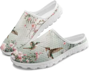 Mesh Kint Mule Shoes for Women Slip on Flats Arch Support Garden Clogs Comfort Slide Sandal Slippers