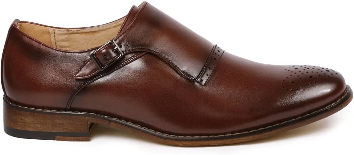 Metrocharm MC112 Men's Monk Strap Slip-On Loafers Dress Shoe