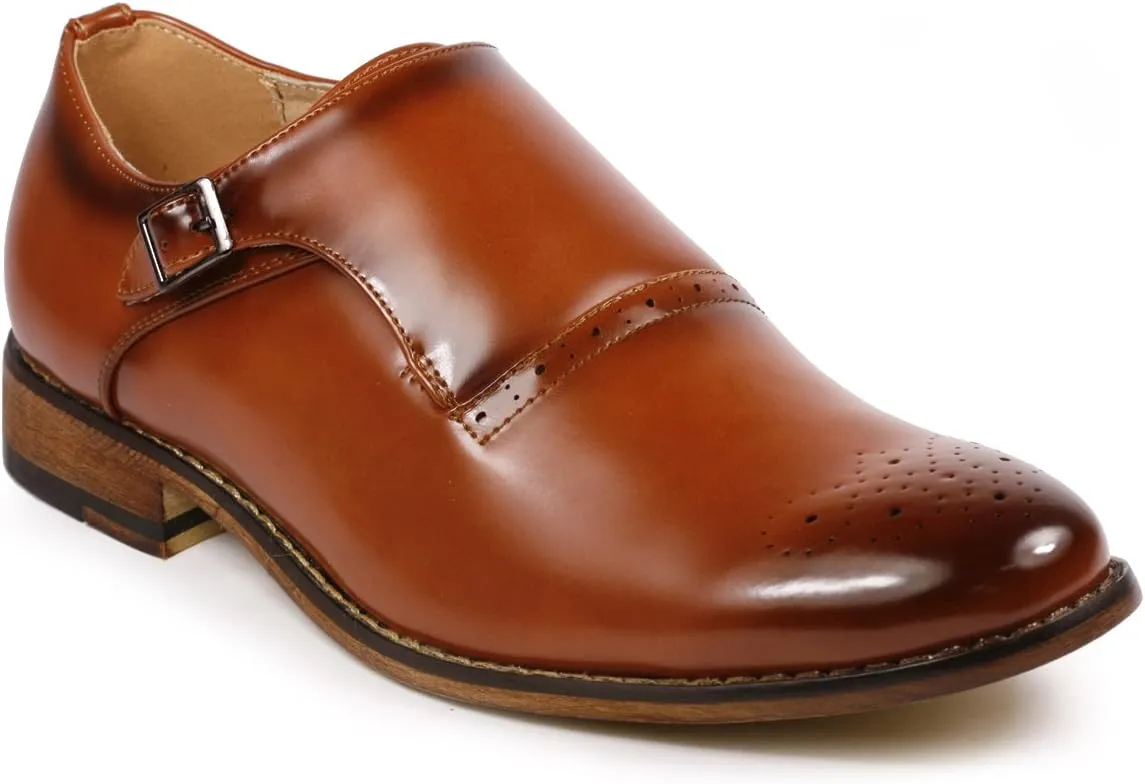 Metrocharm MC112 Men's Monk Strap Slip-On Loafers Dress Shoe