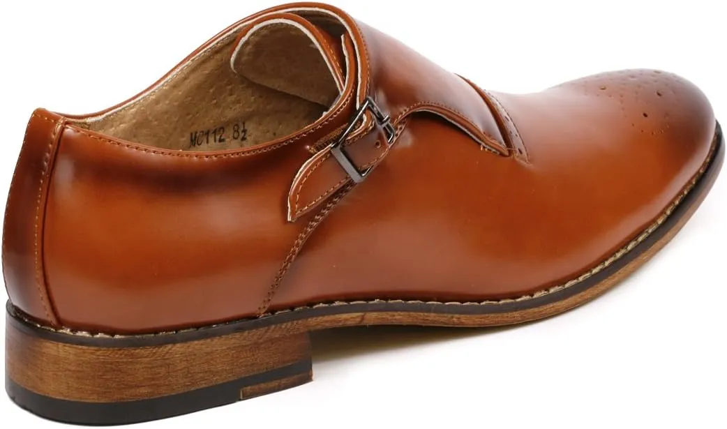 Metrocharm MC112 Men's Monk Strap Slip-On Loafers Dress Shoe