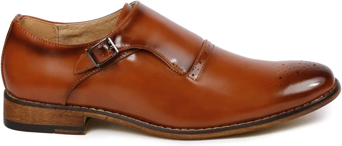 Metrocharm MC112 Men's Monk Strap Slip-On Loafers Dress Shoe