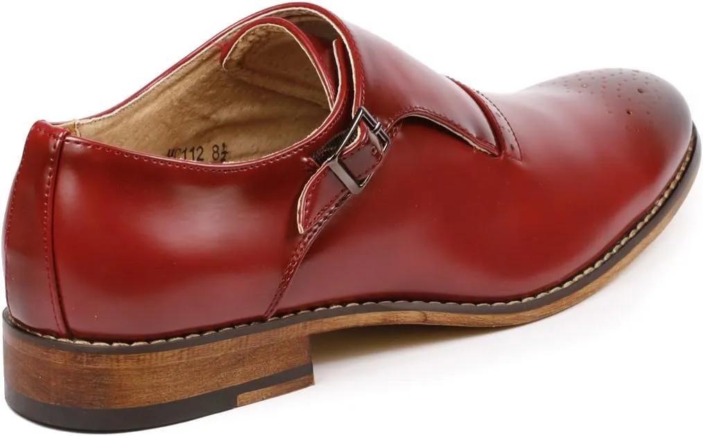 Metrocharm MC112 Men's Monk Strap Slip-On Loafers Dress Shoe