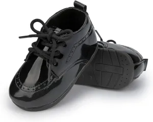 Miamooi Infant Baby Boys Girls Loafers Classic PU Leather Wedding Dress Shoes Toddler Brogue Formal Flat Lazy Crib Oxford First Walking Christening Shoe