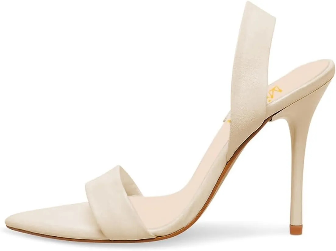 miss left Women's Edgy Stiletto High Heels Pointed Open Toe Sandals Slingback Strap Slip On Night Club Pumps Shoes Size 4-16 US