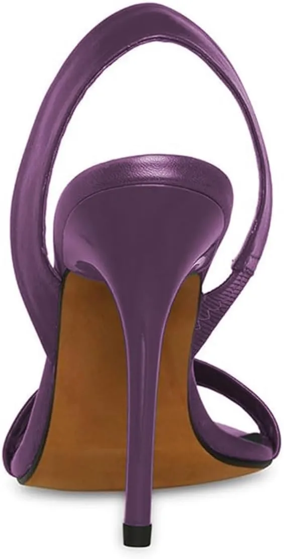 miss left Women's Edgy Stiletto High Heels Pointed Open Toe Sandals Slingback Strap Slip On Night Club Pumps Shoes Size 4-16 US