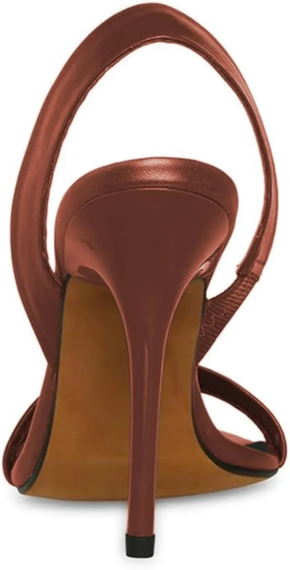 miss left Women's Edgy Stiletto High Heels Pointed Open Toe Sandals Slingback Strap Slip On Night Club Pumps Shoes Size 4-16 US