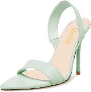 miss left Women's Edgy Stiletto High Heels Pointed Open Toe Sandals Slingback Strap Slip On Night Club Pumps Shoes Size 4-16 US