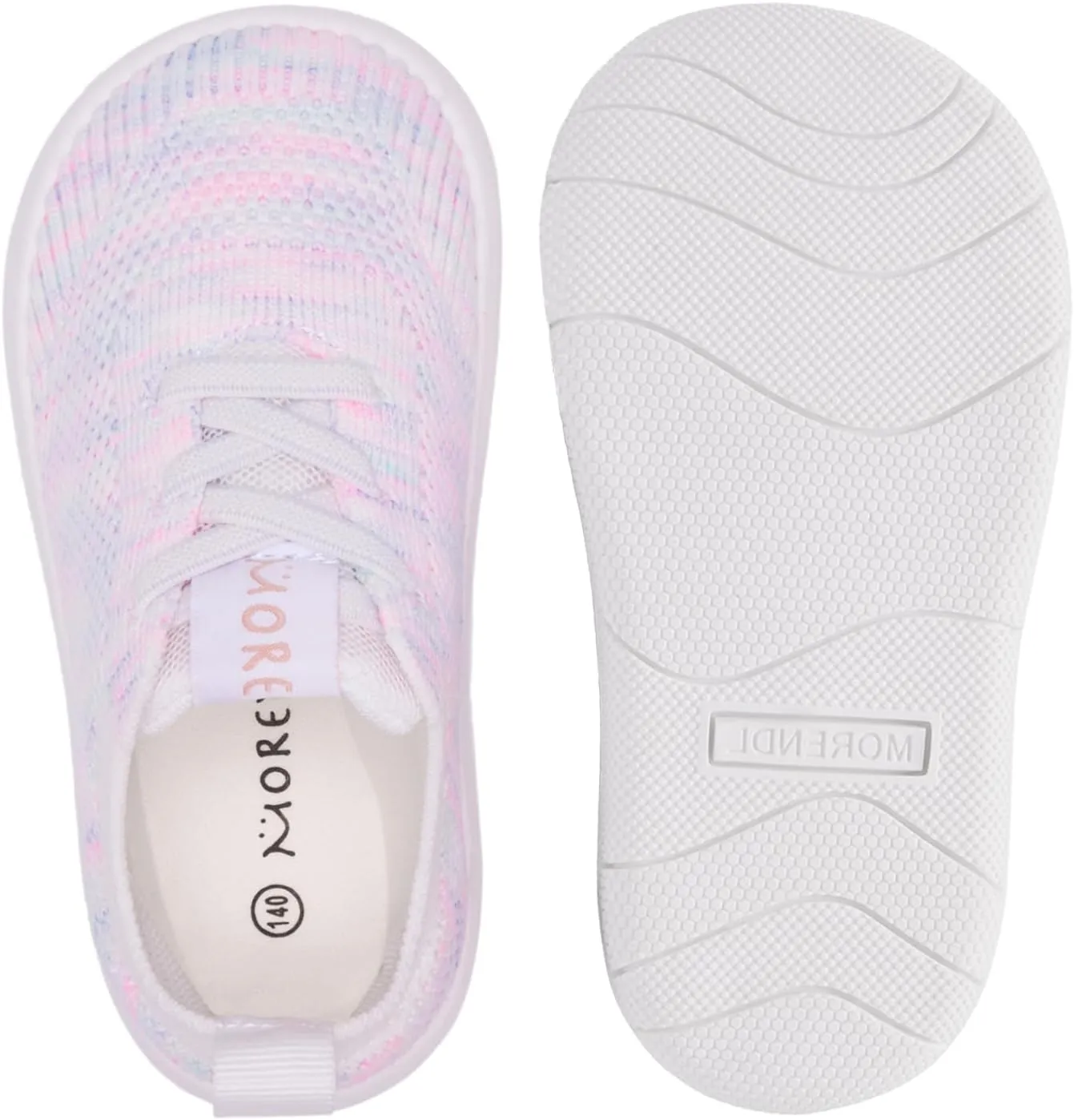 MORENDL Toddler Wide Toe Box Barefoot Shoes Baby First Walking Shoes Boys Girls Non-Slip Zero Drop Minimalist Sneakers