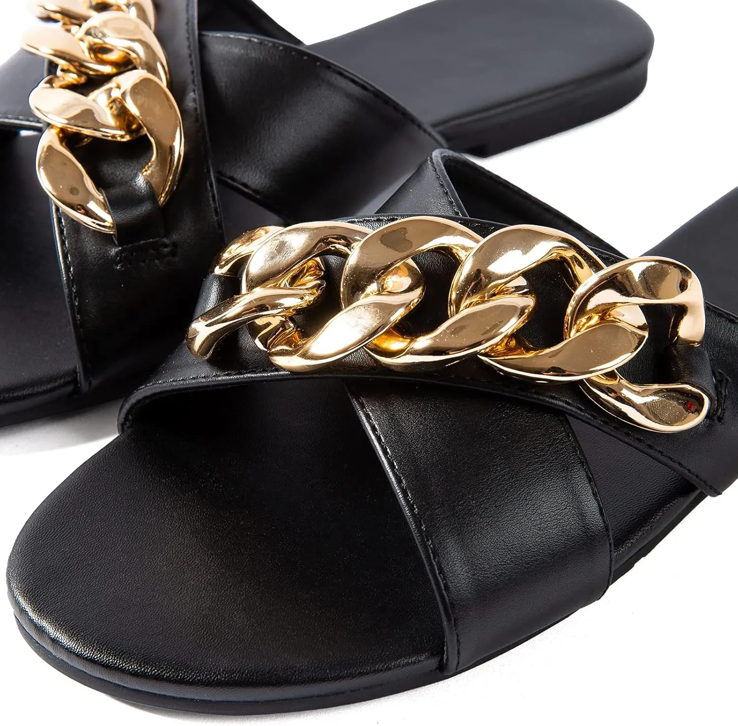 Mtzyoa Women Flat Sandals Braided Leather Crossover Nude Dressy Fashion Evening Party Wedding Sandals