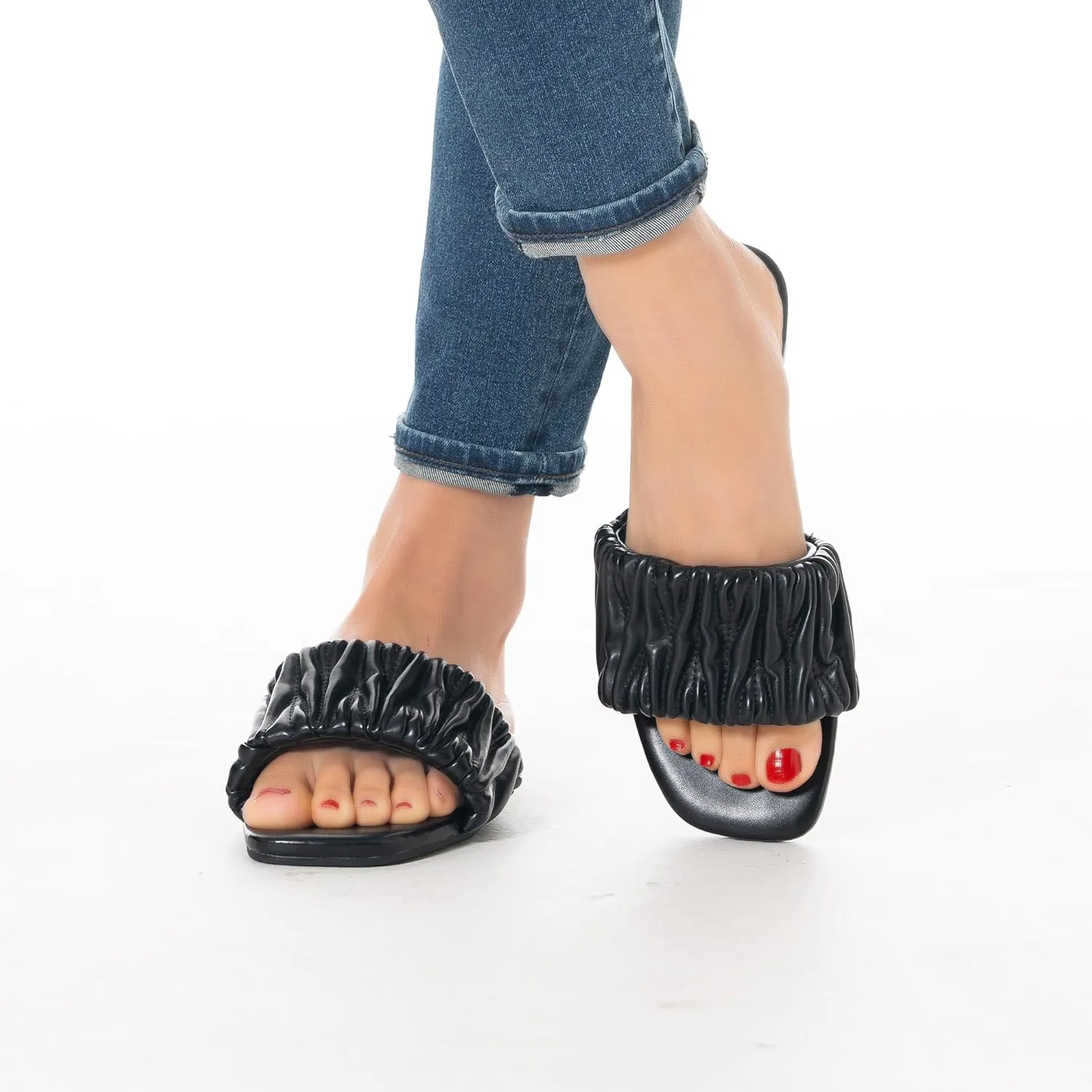 Mtzyoa Women Flat Sandals Braided Leather Nude Summer Dressy Fashion Evening Party Wedding Sandals
