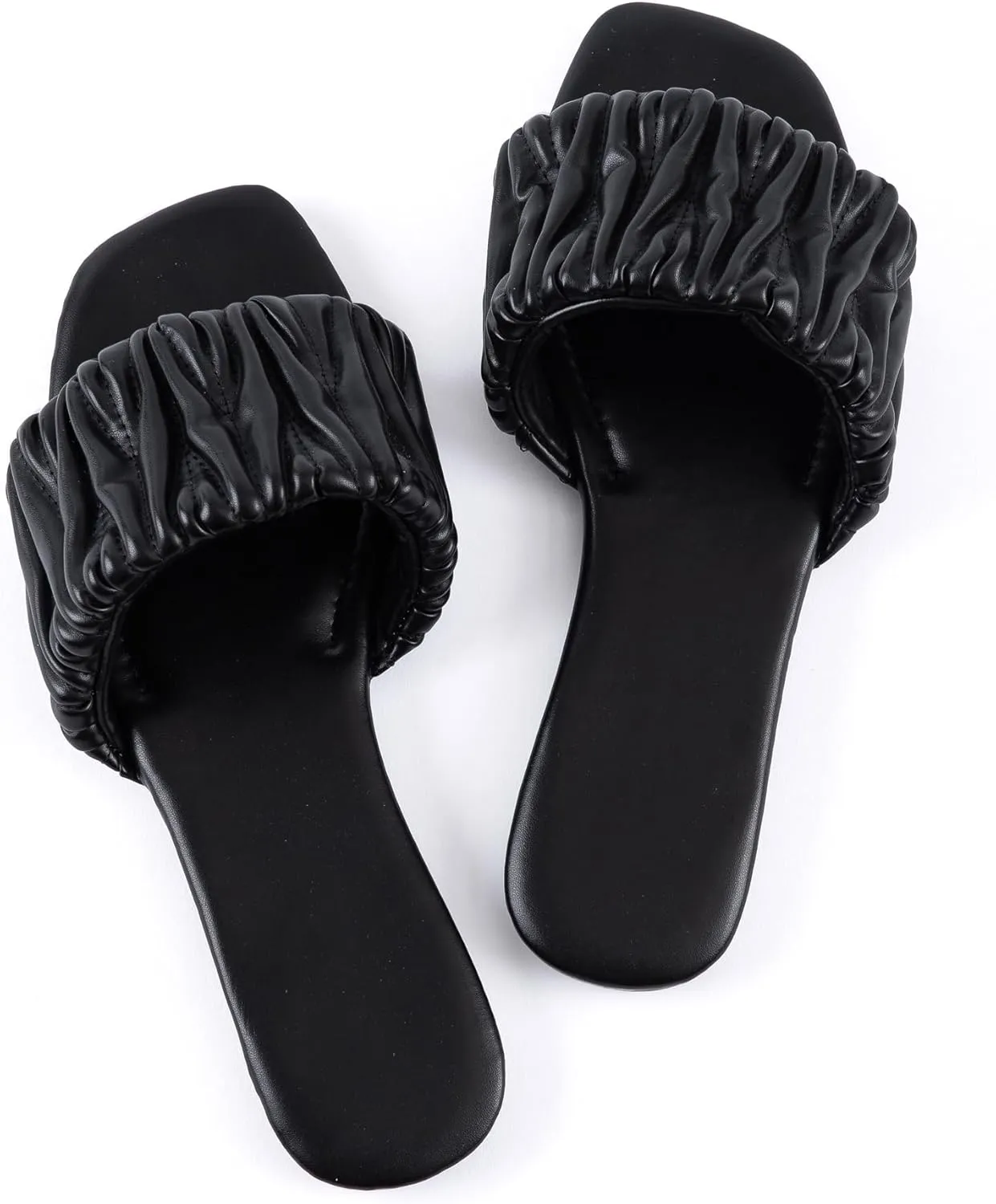 Mtzyoa Women Flat Sandals Braided Leather Nude Summer Dressy Fashion Evening Party Wedding Sandals