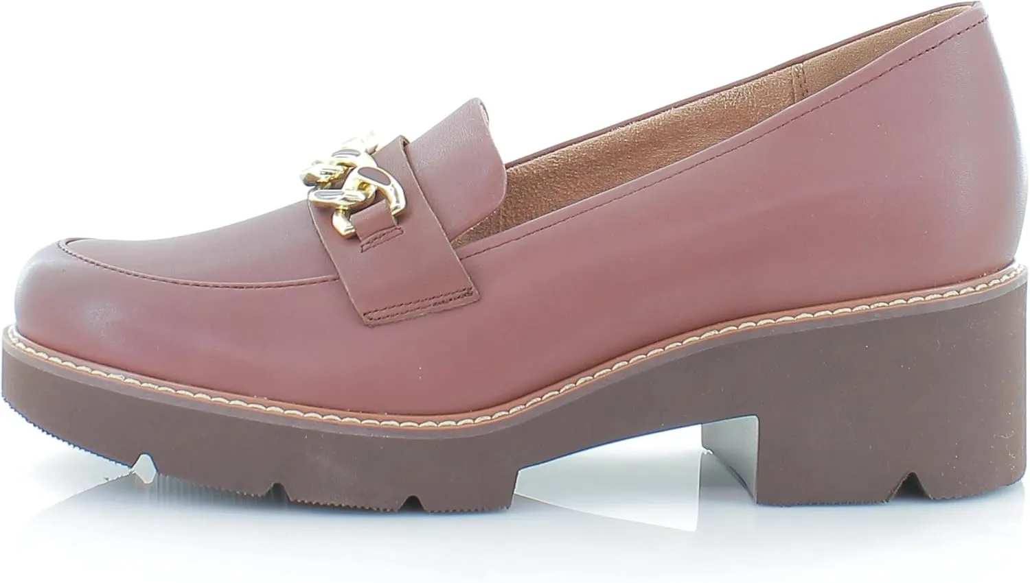 Naturalizer Women's Desi Chain Detail Lug Sole Heel Loafer