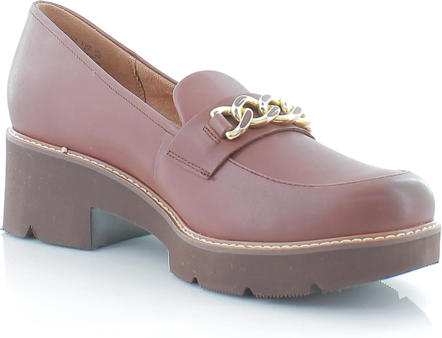 Naturalizer Women's Desi Chain Detail Lug Sole Heel Loafer