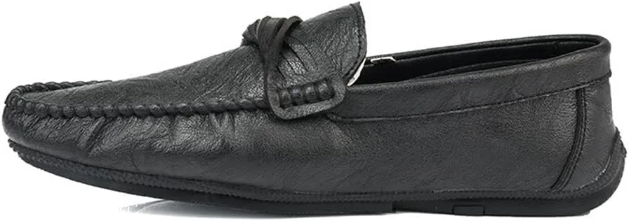 New Loafers for Men Round Toe Penny Moccasins Loafers Simple Vegan Leather Flat Heel Slip Resistant Comfortable Casual Prom Slip-on