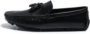 New Men's Loafers Square Toe Brogue Embossed Wingtips with Tassel Driving Loafers Flat Heel Lightweight Comfortable Party Outdoor Slip-ons