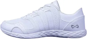 Nfinity Cheer Shoes - Rival 2 White Sneakers for Women - Synthetic Leather Cheerleading Shoes for Women - Comfortable Women's Athletic Shoes - Sneakers with Ultimate Grip