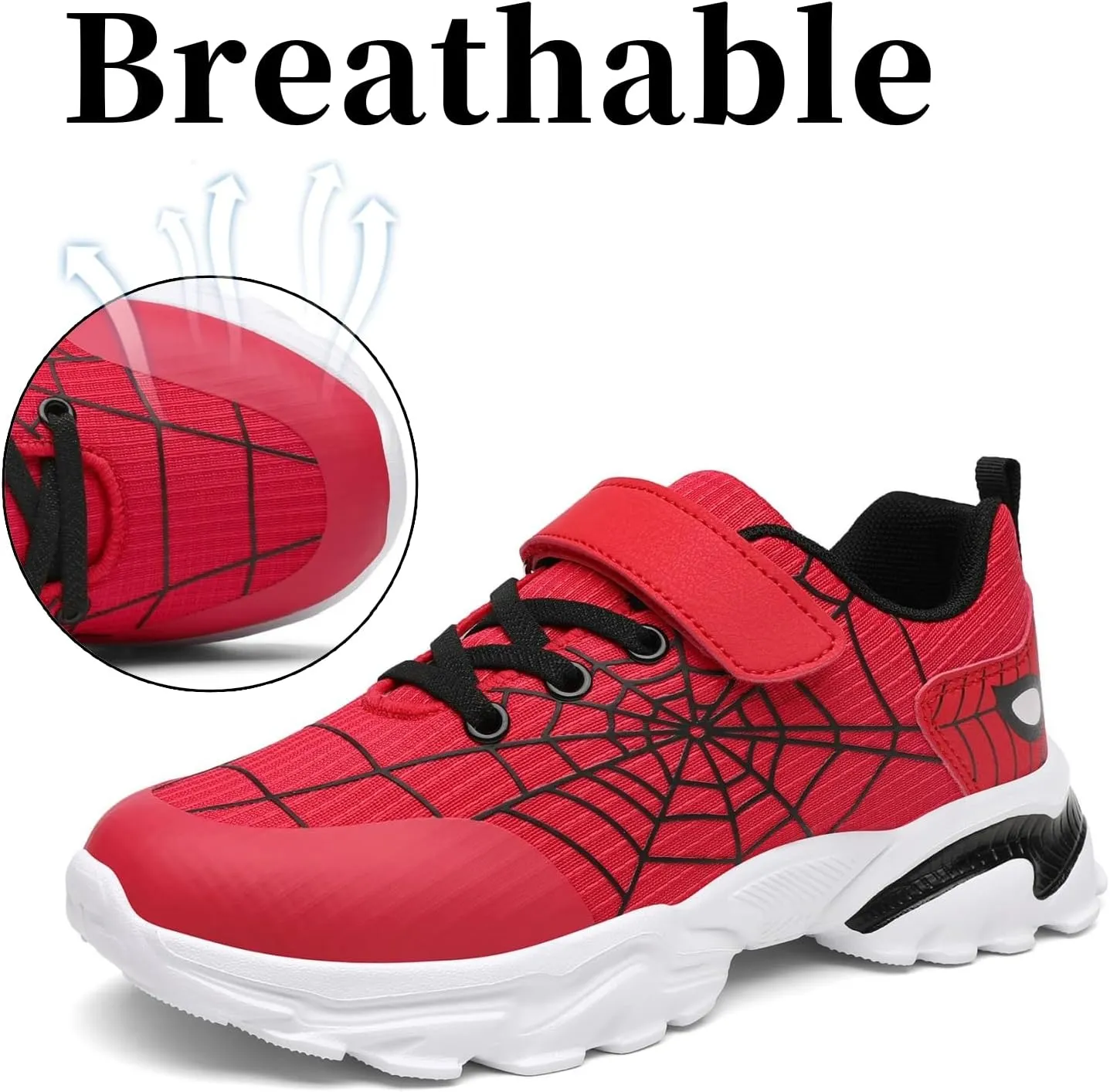 Nihaoya Kids Athletic Shoes Breathable Lightweight Sneakers for Boys & Girls Non-Slip Running Tennis Shoes with Web Pattern Design & Flexible Sole