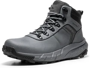 NORTIV 8 Men's Waterproof Hiking Boots Lightweight Outdoor Mid Trekking Leather Shoes DriftShield