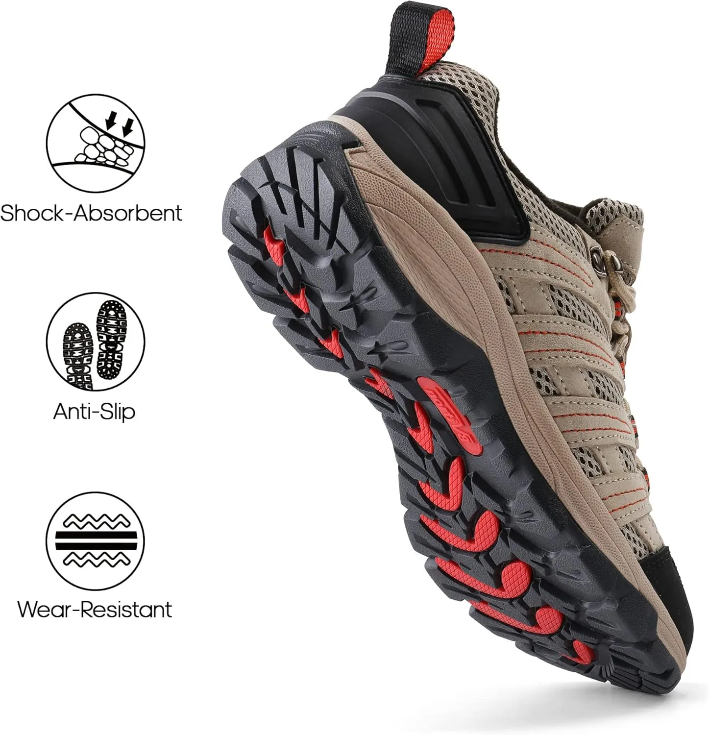 NORTIV 8 Women's Hiking Shoes Lightweight Breathable Mesh Walking Sneakers Outdoor Work Shoes