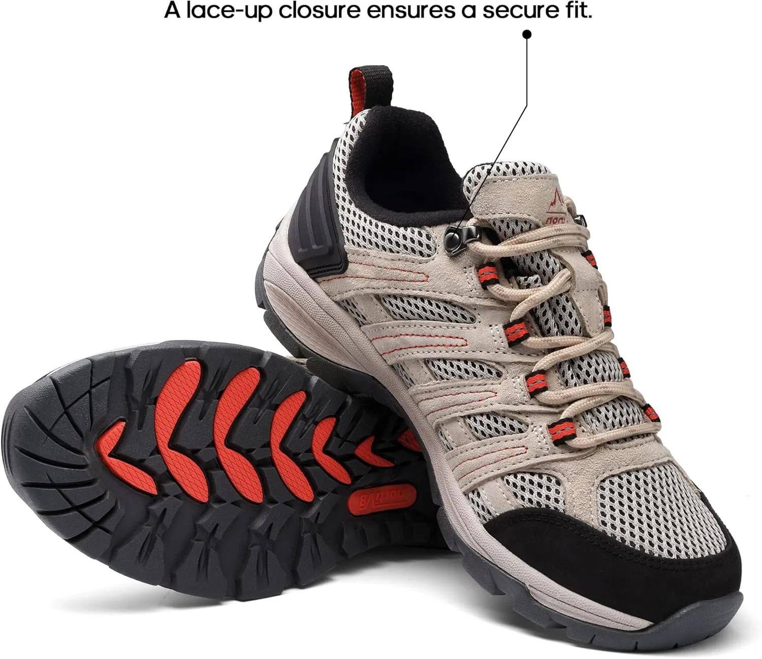 NORTIV 8 Women's Hiking Shoes Lightweight Breathable Mesh Walking Sneakers Outdoor Work Shoes