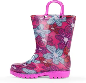 NORTY PVC Rain Boots for Kids - Waterproof PVC Boots Boys and Girls Solid & Printed Rainboots for Toddlers and Kids