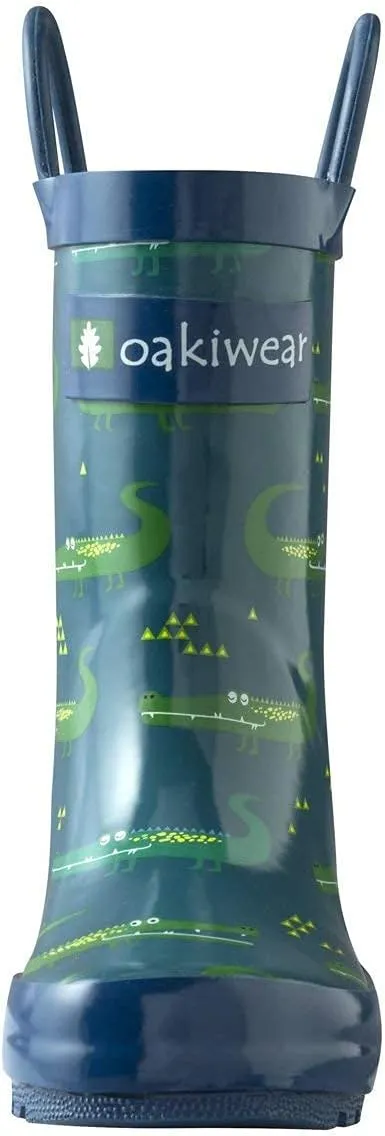 OAKI Toddler Rain Boots - Perfect Kids Rain Boots for Any Weather - Durable Rubber Baby Rain Boots Keep Little Feet Dry, Lightweight Waterproof with Easy-on Handle