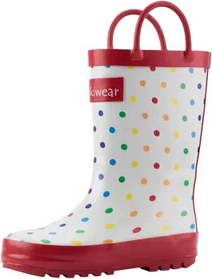 OAKI Toddler Rain Boots - Perfect Kids Rain Boots for Any Weather - Durable Rubber Baby Rain Boots Keep Little Feet Dry, Lightweight Waterproof with Easy-on Handle