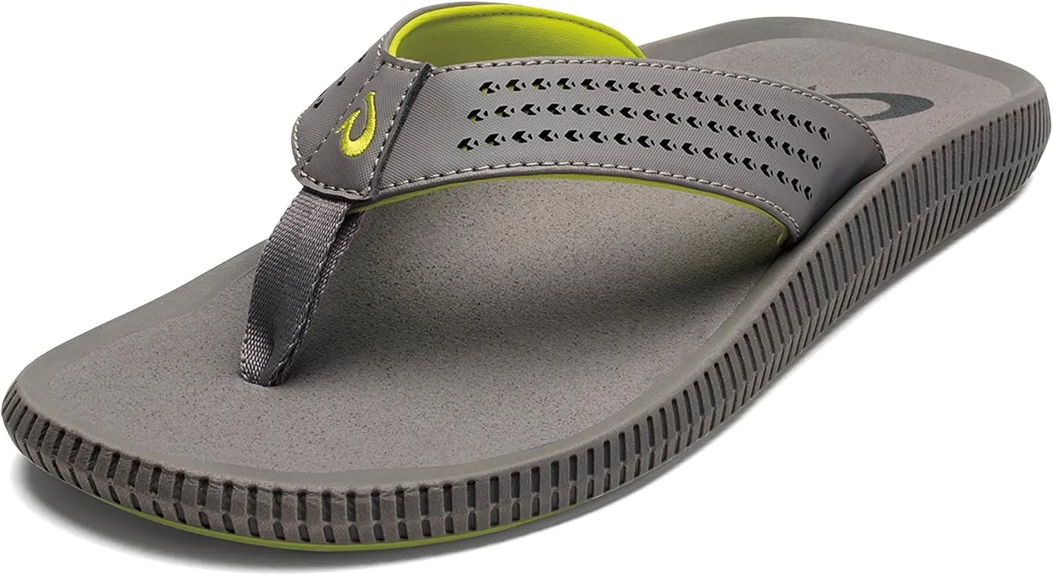 OLUKAI Ulele Men's Beach Sandals, Water Resistant Flip Flops, Arch Support & Comfort Fit, Lightweight & Durable, Enhanced Grip & Traction