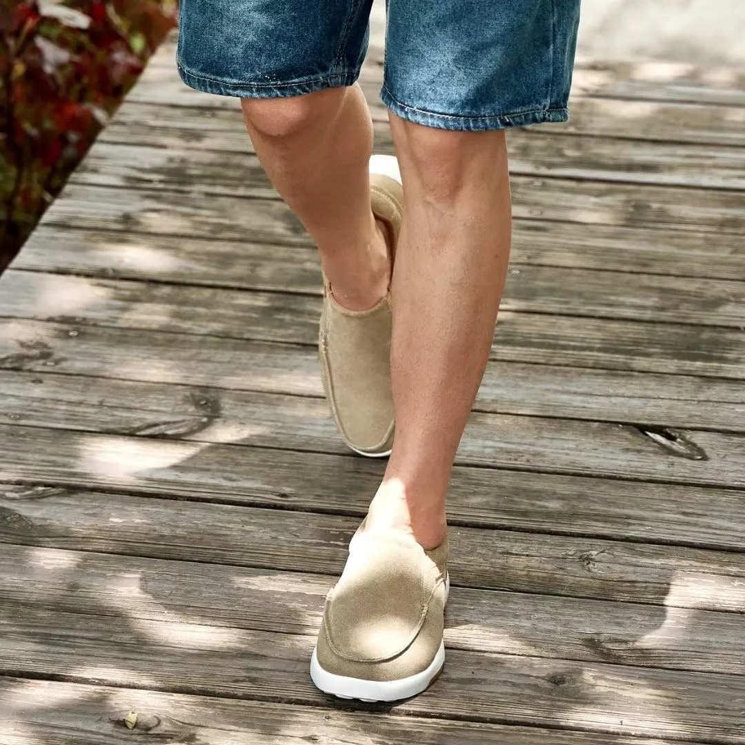 OrthoComfoot Men's Orthopedic Slip On Loafers Walking Shoes with Arch Support: Suede Leather Dress Slip-Ons Loafers for Plantar Fasciitis, Comfortable Non-Slip Shoes for Foot and Heel Pain Relief