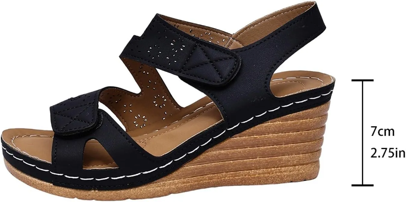 Orthopedic Platform Wedge Sandals for Women Dressy Summer Comfortable Platform Sandals Ankle Strap Open Toe Sandal Slip On Sandal 2025 Summer Shoes