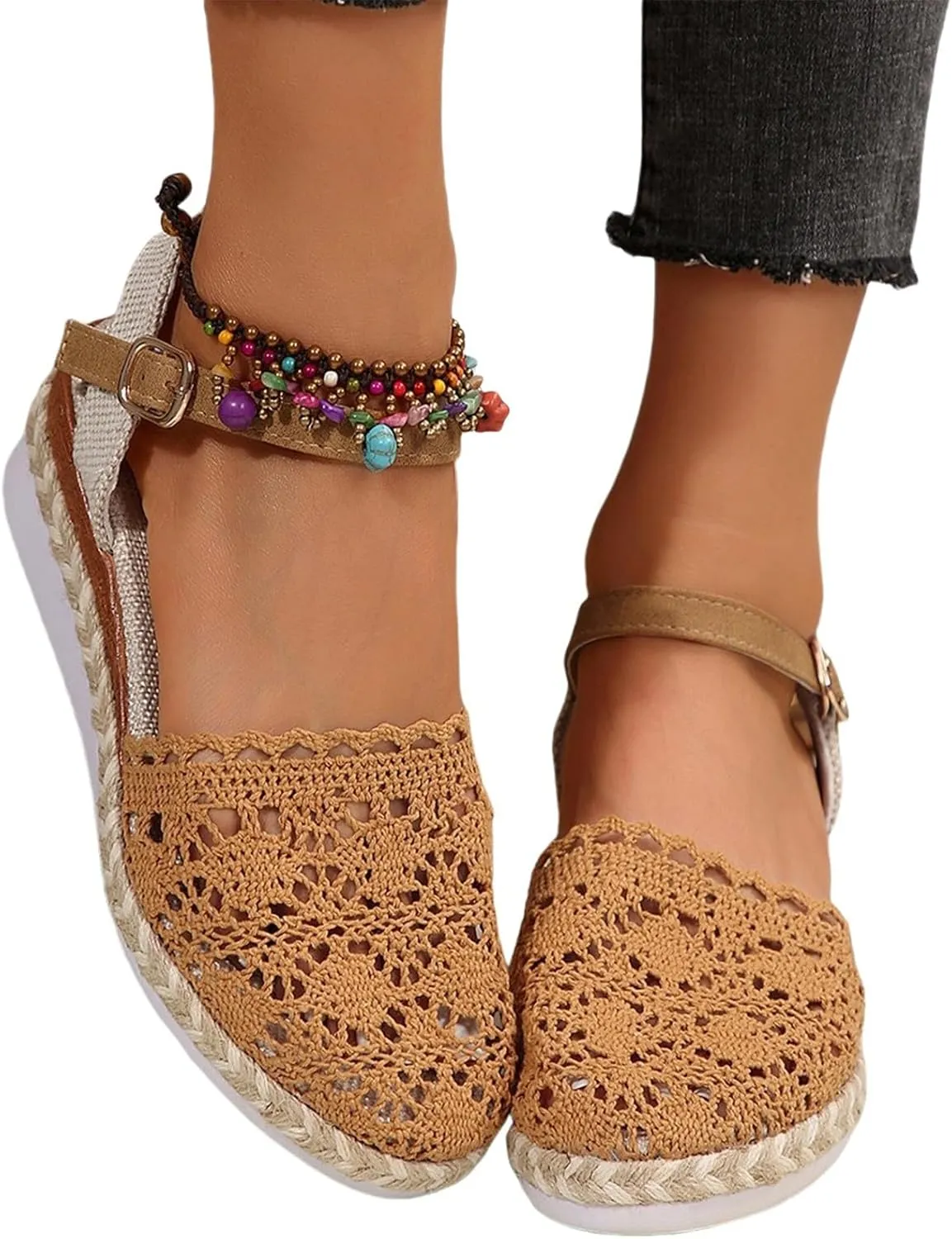 Orthopedic Platform Wedge Sandals for Women Summer Dressy Ankle Strap Closed Toe Beach Sandal Anti Slip Comfortable Dress Shoes