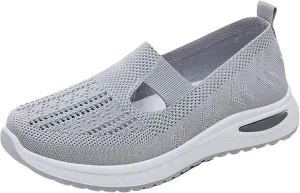 Orthopedic Shoes for Women Breathable Soft Slip On Running Shoes for Women Arch Support Casual Shoes for Fall White Sneakers Red Tennis Shoe Loafers Shoe