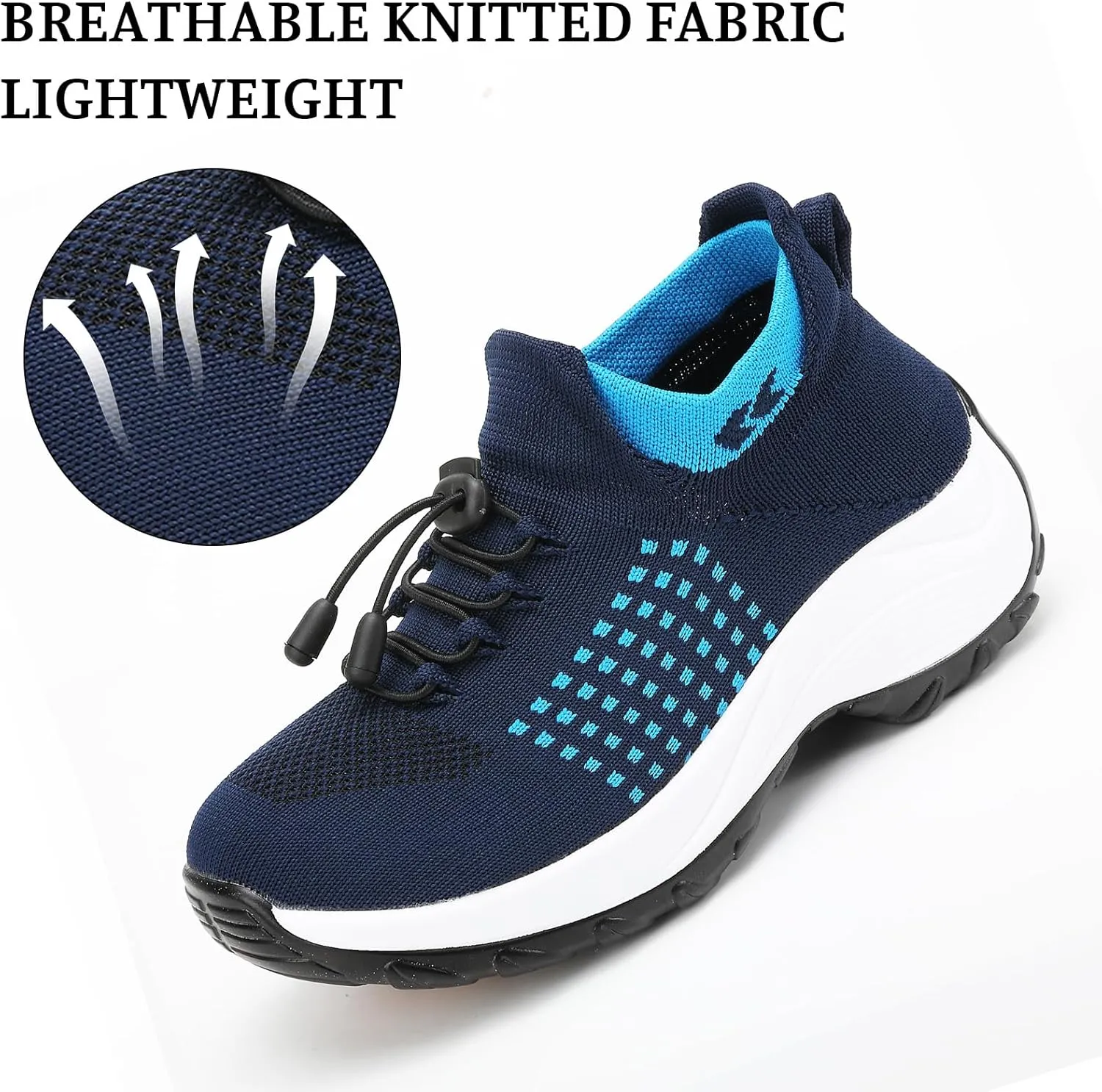 Orthopedic Shoes for Women Plantar Fasciitis,Breathable Walking Sneakers for Women,Slip on Trainers with Arch Support,Womens Air Cushion Sneakers Ortho Stretch Cushion Shoes