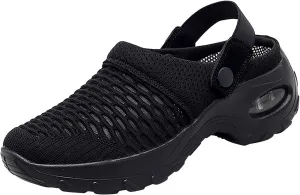 Orthopedic Shoes for Women Slip On,Air Cushion Platform Clogs Breathable Mesh Womens Mules Outdoor Walking Sandals