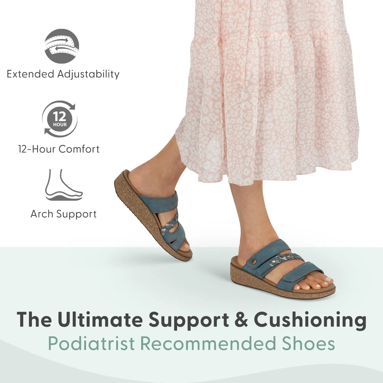 Orthopedic Women's Orthopedic Leather Carrie Sandals