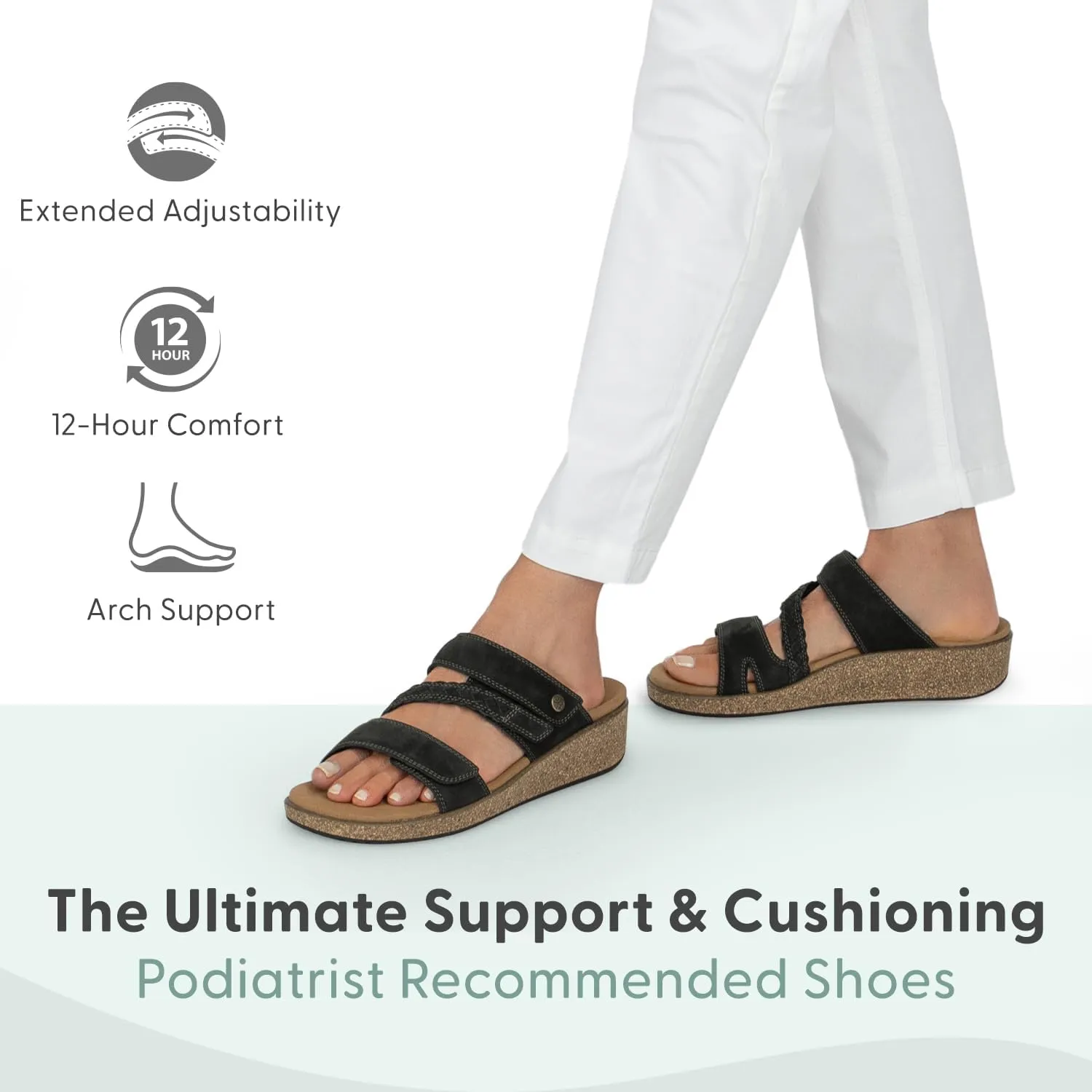 Orthopedic Women's Orthopedic Leather Carrie Sandals
