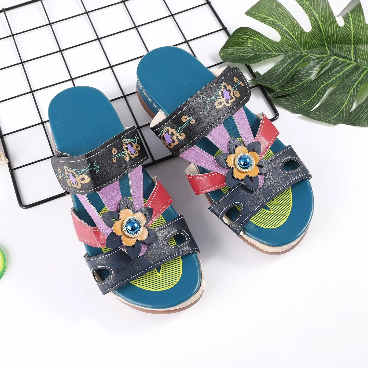Orthotic Sandals for Women Adjustable Strap Arch Support Recovery Footwear Comfortable Walking Slides Plantar Fasciitis Relief Summer Outdoor