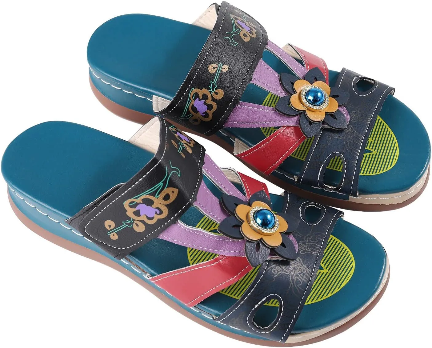 Orthotic Sandals for Women Adjustable Strap Arch Support Recovery Footwear Comfortable Walking Slides Plantar Fasciitis Relief Summer Outdoor
