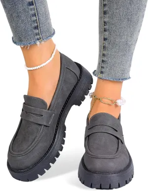 Orthoture Orthopedic Platform Loafers, Lug Sole Loafers for Women, Comfortable