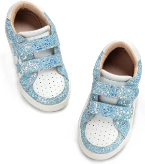 Otter MOMO Girls Sneakers Little Girls Magic Paste Shoes Glitter Sneakers Toddler
