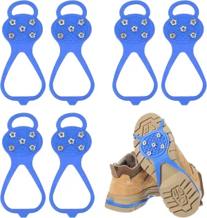 PATIKIL Non-Slip Spikes, Ice Grippers Traction Cleats with 5 Steel Studs Cleats Snow Shoe Spikes Grip